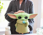 STAR WARS: The Mandalorian Grogu The Child 13-Inch Ceramic Cookie Jar Container With Lid | Kitchen Storage For Snacks