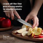 Kitchen Knife Set with Block, 7 Pieces Chef Knife Set with Knives, Scissor, Block for Meat/Vegetables/Fruits Chopping, Slicing, Dicing&Cutting