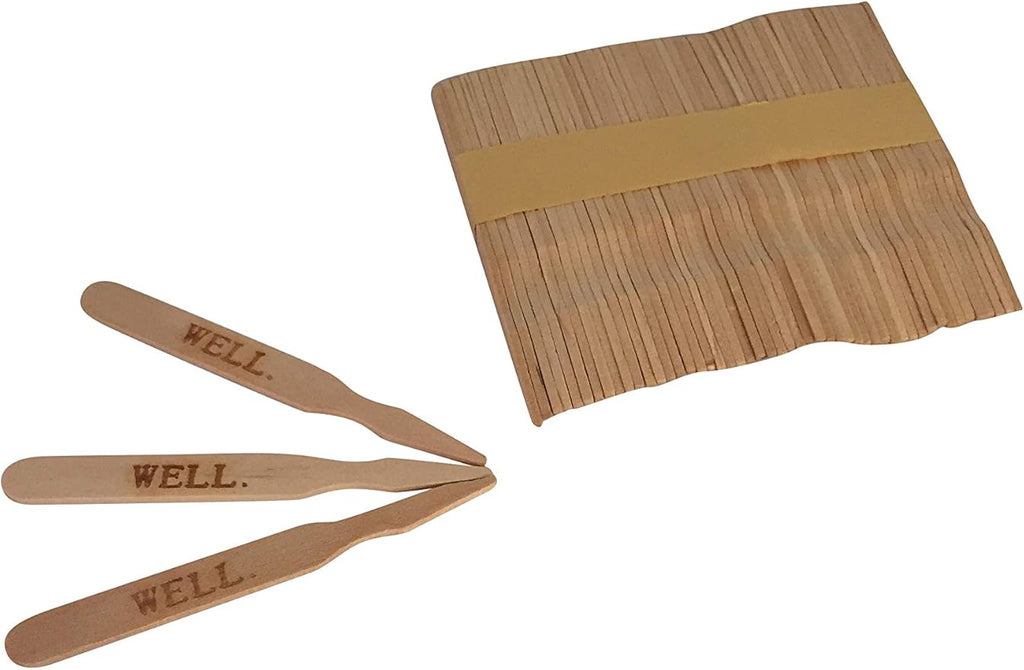 KingSeal 5000 Count 3.5 Inch Natural Birch Wood Steak Markers, Heat Stamped, Well, Eco Friendly, Commercial Bulk Pack - 10 Boxes x 500
