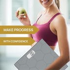 INEVIFIT Bathroom Scale, Highly Accurate Digital Bathroom Body Scale, Measures Weight up to 400 lbs. Includes Batteries
