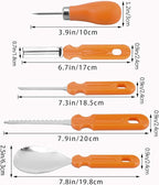 Halloween Pumpkin Carving Tools Kit, Halloween Jack-O-Lanterns 11 Piece Professional pumpkin cutting supplies tools Kit stainless steel lengthening and thickening with Handbag
