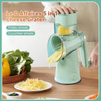 Sakesfor 5 In 1 Food Chopper,2025 New Sakesfor 5 In 1 Rotary Cheese Grater Vegetable Slicer,5 in 1 Hand Crank Food Chopper,Easy To Clean Kitchen Gadgets(White)