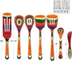 Totally Bamboo Baltique Marrakesh Collection 7 Piece Cooking Utensil Set, Safe for Nonstick