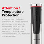 Liebe&Lecker Immersion Blender Cordless Handheld, 3 in 1 Cordless Hand Blender, 8 Speed Cordless Immersion Blender, Wireless Handheld Portable Mixer with Whisk Milk Frother for Soup Smoothie