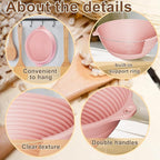4 Pcs Upgraded Silicone Sourdough Bread Proofing Basket with Handles - Reinforced Rim Support, 9 Inch Foldable Bowls for Sourdough Bread Baking, Oven & Dishwasher Safe-BPA Free(Green,Beige,Pink,Blue)