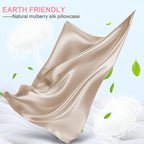 Mulberry Silk Pillow Cases Standard Size with Hidden Zipper, Ultra Smooth and Soft Breathable Cooling Silk Satin Pillowcase for Hair and Skin, Gifts for Women Men (Champagne, 20x26 Inches, 1 Pack)