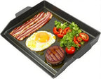 Universal Cast Iron Cooking Griddle Insert,Pre-Seasoned Nonstick Coating Griddle Pan for Gas Grill,BBQ Flat Top Grill Plate with High Sidewalls for All Grills and 4 Burner Range Oven,18.5"x14"