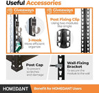 HOMEDANT 28"W x 12.3"D x 59.5"H 5-tier Boltless Metal Shelving Unit Adjustable Garage Storage Utility Rack Heavy Duty Shelves Organization Multipurpose Shelf Warehouse Kitchen Living Room pantry 1Pack