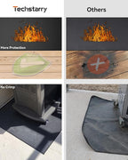 29×29 inch Heavy Duty Large Under Grill Mats for Outdoor Grill, Double-Sided Fireproof, Waterproof, Oil Proof Deck and Patio Protector, BBQ Mat Grill Floor Mats Fireplace Fire Pit Mat