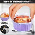 EUSOAR Disposable Ramekins with Lids, Light Purple 25pcs 5oz Creme Brulee Ramekins Disposable, Muffin Liners Cups，Mini Cheesecake Foil Pans Dessert Containers with Lids for Party Favor Birthday