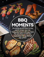 5PCS Copper Grill Mats for Outdoor Grill - Reusable Heat-Resistant Grill Mats for Outdoor Grill, Easy Clean Oven Liner Compatible with Gas/Charcoal/Electric Grills, 15.75x13-Inch Black