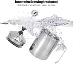 Manual Milk Frother, 400ml/14oz Stainless Steel Creamer Frother Milk Steamer Latte Cappuccino Coffee Foamer FrotherHandled Metal Creamer Foamer Pitcher With Handle Lid