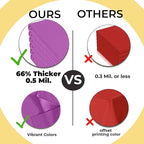 Exquisite 66% Thicker Premium Plastic Table Cloth Rectangle Table Cover 0.5 Mil 12 Pack Magenta Table Cloth 54 Inch x 108 Inch Disposable Tablecloth Won't Tear Easily Like Cheap Thin Brands
