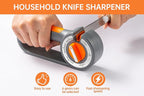 Kitchen Knife Sharpener, 6-in-1 Stage Pocket Knife Sharpeners, Manual Knife Sharpener with Ceramic Rods, Diamond Sand, Tungsten Steel Sheets, Chefs Choice Knife Sharpeners for Kitchen Knives