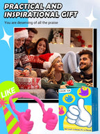 Christmas Stocking Stuffers for Teens Girls Women Cell Phone Holder: Thumbs Up Lazy Phone Holder for Desk Gifts for Adults Kids Teenager Wife Mom Funny White Elephant Useful Trendy Stuff Hot Pink
