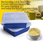 4 Cup Silicone Soup Freezer Molds 2 Pack Soup Cubes Freezer Trays with Lid Easy Release Ice Cube Tray For Food Freezing Container Store Soup, Sauce, Broth,Leftovers