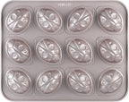 CHEFMADE Beetle Cake Pan, 12-Cavity Non-Stick Animal Muffin Bakeware for Oven Baking (Champagne Gold)