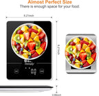 Himaly Digital Kitchen Scales Food Scale with Tempered Glass Platform,Electronic Cooking Scale with LCD Display, Multifunction Weighing Scale for Baking, Tare Function, 5kg/11LB