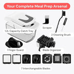 Fullstar The Original Pro Chopper - Vegetable Chopper and Spiralizer, Food Chopper with Container, Fruit Slicer, Kitchen Gadgets & Accessories, Home Essentials (8 in 1, White)