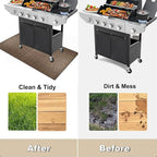 BBQ Grill Mat for Outdoor Grill, 65 x 51 inches Heavy Duty Thickened Under Grill Mats, Oil-Proof Waterproof Floor Protector for Deck and Patio