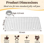 Cooling Racks for Cooking and Baking - 2 PCS 10" x 15" Grid Wire Baking Rack for Oven Cooking, Baking, Grilling, Roasting - Dishwasher Safe Bacon Rack - Fits Jelly Roll Cookie Sheet Pan