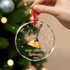 Balalaika Glass Ornament Christmas 2025, Personalized Musical Instrument Xmas Ornaments Gifts for Balalaika Players, Instrument Player Christmas Ornaments, Custom Text & Name Musician Glass Ornament