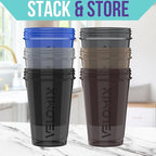 VELOMIX -6 PACK- Shaker Cups for Protein Shakes 20 oz - 6x Wire Whisk | Leak Proof Protein Shaker Bottle for Protein Shakes, Shaker Bottle Pack for Pre & Post Workout, Shaker Cup (Modern Neutrals)
