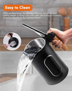 Electric Kettle with Precise Temperature Control, 1500W Fast Boil, 304 Stainless Steel 1.7L/1.8Qt BPA-Free | 4 Presets for Baby Milk, Coffee, Tea | 2H Keep Warm, Cool Touch Exterior