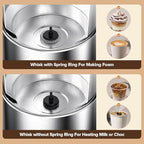 Milk Frother and Steamer,Warm and Cold Foam Frother with 4 in 1 Function, 304 Stainless Steel Jug, 17.6oz/500ml and BPA Free