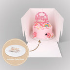 Cakebon Cake Boxes with Boards - 12 Inch Round Cake Drum Gold (1-pack) - Box With Window for Birthdays, Weddings and Parties