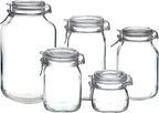 Bormioli Rocco Fido Clear Glass 5 Piece Canning Jar Set