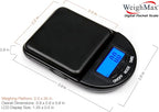 Weighmax Black Digital Coin/Jewelry Pocket Scale 0.1g