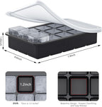 Silicone Ice Cube Tray 3 Pack, HANCELANT Ice Cube Mold, Ice Trays for Freezer with Lid for Whiskey, Baby Food, BPA Free, Easy Release