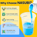 NASUBI Silicone Mold Making Kit 70.4oz,15A Non-Toxic Safe Liquid Silicone Rubber for Mold Making,4.4LB Mixing 1:1 by Weight Fast Curing Silicone Rubber for DIY Handmade Soaps, Candles, Resin Molds