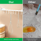 Whisks for Cooking Set, Stainless Steel Wisker for Baking, Blending, Rust-Proof Balloon Wire Whisker Egg Whisk Hand Mixers (8 in + 12 in, 2)