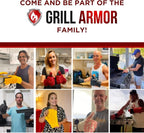 Oven Gloves with Fingers - 932°F Extreme Heat Proof and Cut Resistant Mitts for Kitchen, BBQ, Grill, Baking, Fire Pit - EN407 Certified with Non-Slip Silicone Grip and Cotton Lined for Comfort