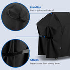 SunPatio 58 Inch Outdoor Grill Cover, Compatible for Weber Genesis II, Genesis 300 and II LX 300 Series Gas Grills, Heavy Duty Waterproof Barbecue Cover, Compared to Weber 7130, 58"W x 25"D x 44.5"H