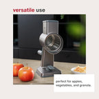 Zyliss E900059 Universal Drum Grater, Stainless Steel, Grating Apples, Cereals, Granola, for Use with Zyliss Rotary Cheese Grater, 5 Year Guarantee