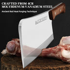 KOFERY 8.7-inch Heavy Duty Meat Cleaver Knife - Professional Bone Chopper with Full Tang and 4Cr13MOV Stainless Steel - Perfect Kitchen Chopping Tool for Meat and Bone Cutting