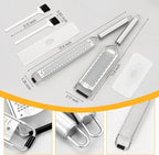 2 Packs Stainless Steel Lemon Zester, Cheese Grater with Handle,Protective Covers & Cleaning Brushes, Zester Tool for Cheese, Lemon, Garlic, Nutmeg, Chocolate, Fruits, Vegetables, Ginger Grater