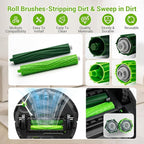 22 Replacement Parts for iRobot Roomba i7 i7+ i2 i3 i3+ i4 i4+ i6 i6+ i8 i8+ J7 J7+ J9 E5 E6 E7 I,E & J Series Vacuum Cleaner,8 HEPA 8 Side Brushes 4 Rubber Roller Brush,1 Clean Brush