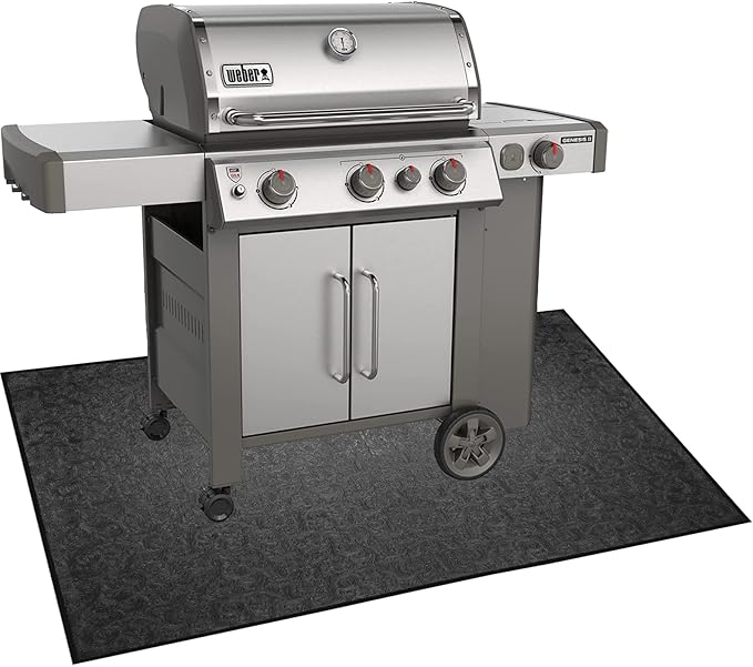 BBQ Grill Mat for Outdoor Grill, 51 x 36 inches Heavy Duty Thickened Under Grill Mats, Oil-Proof Waterproof Floor Protector for Deck and Patio