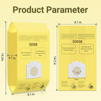 50558 Canister Vacuum Bags Replacement for Kenmore Canister Type C/Q 5055, 50555, 50557, 50558 and Pana·sonic Type C-5, C-18, 200 Series, 400 Series, 600 Series, 800 Seires Vacuum - 12 Pack