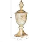 Deco 79 Polystone Solid Decorative Jars, 7" x 7" x 19", Gold