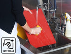 CURTA Cutting Boards for Kitchen, 24" x 18" x 0.5" Red Color Coded Plastic Chopping Board with Anti Slip Surface Dishwasher Safe