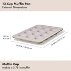 OXO Good Grips Non-Stick Pro Ceramic Coated Metal Bakeware 12 Cup Muffin Pan – Biscuit