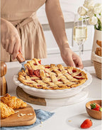 Ceramic Pie Pans for Baking 9 inch, 45 OZ Deep Dish Pie Pan, Quiche Baking Dish for Oven, Farmhouse Decor Pie Plate, Oven Safe, Set of 1, Off-White