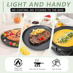 Crepe Pan, 9.5 Inch Griddle Pan, Nonstick Flat Skillet Dosa Tawa Comales Para Tortillas Pancake Pans, Nonstick Crepe Pans for All Stoves (9.5 Inch)