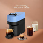 Nespresso Vertuo Pop+ Coffee and Espresso Machine by De'Longhi with Aeroccino Milk Frother, Pacific Blue