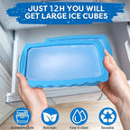 Haldane 5PC Extra Large Ice Block Mold 15LB Ice Cube Bricks Maker Molds for Cold Plunge/Coolers, Reusable Ice Bath Water Chiller, Thick Silicone Ice Bath Accessories Blue
